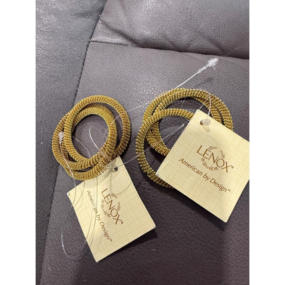Lenox American by Design Gold Coiled Wire Napkin Rings Set of 4 NWT